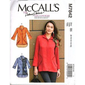 McCall's M7842 Misses 8 to 16 Palmer Pletsch Button Front Tops Sewing Pattern